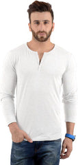 Cotton Full Sleeve Henley Neck Combo T-Shirt, (Pack of 3) T Shirt For Man by LAZYCHUNKS.