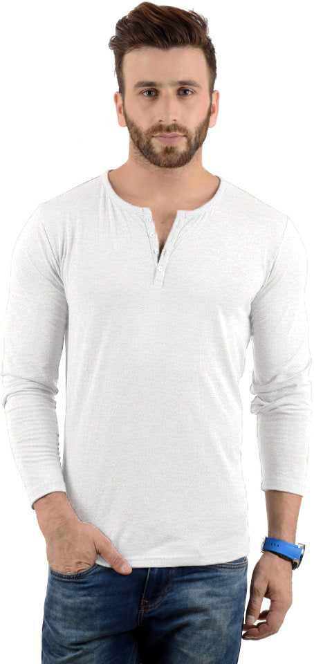 Cotton Full Sleeve Henley Neck Combo T-Shirt, (Pack of 4) T Shirt For Man by LAZYCHUNKS.