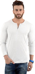 Cotton Full Sleeve Henley Neck Combo T-Shirt, (Pack of 4) T Shirt For Man by LAZYCHUNKS.