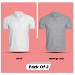 Polo Tshirt Combo (Pack Of 2) By Lazychunks (All Colors)