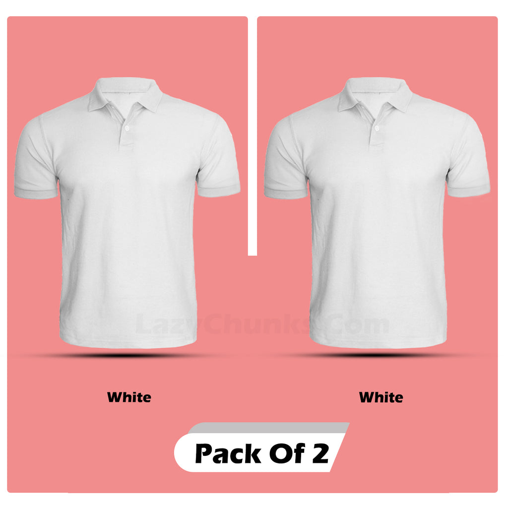 Polo Tshirt Combo (Pack Of 2) By Lazychunks (All Colors)