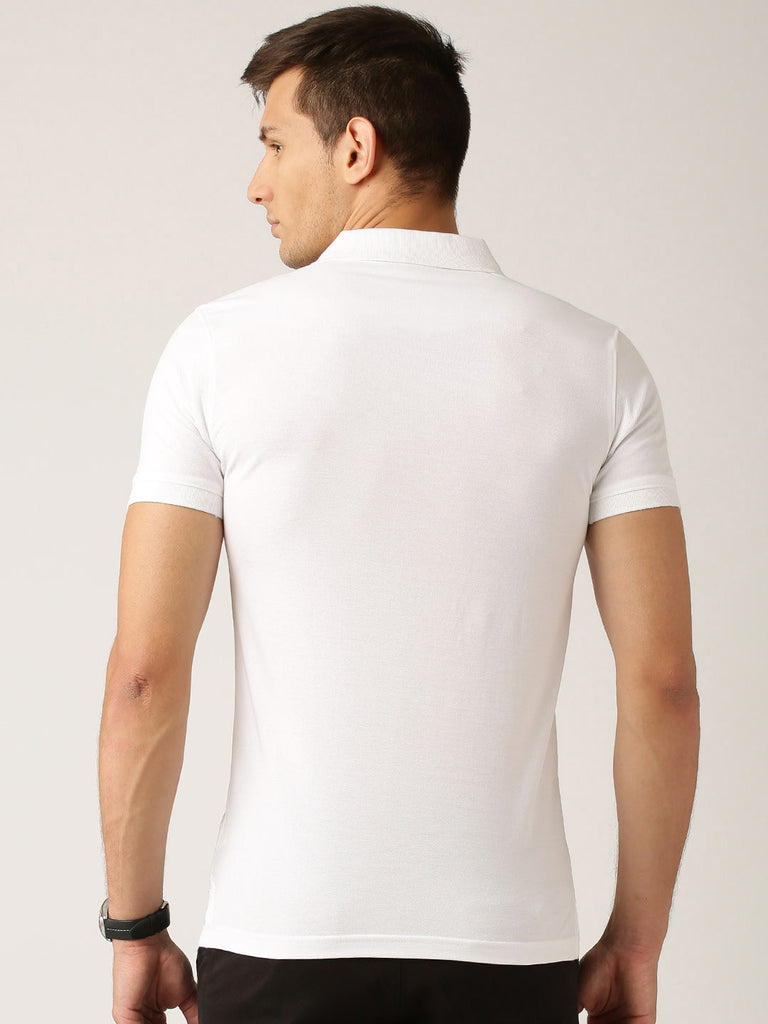 White Polo T Shirt By Lazychunks