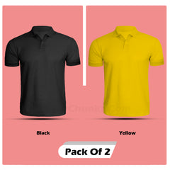 Polo Tshirt Combo (Pack Of 2) By Lazychunks (All Colors)