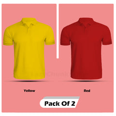 Polo Tshirt Combo (Pack Of 2) By Lazychunks (All Colors)