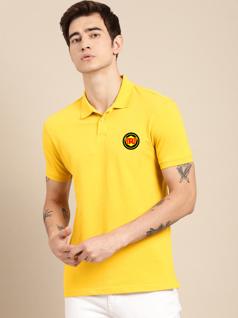 Printed Polo Collar Half sleeves t-shirt by LazyChunks