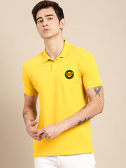 Printed Polo Collar Half sleeves t-shirt by LazyChunks