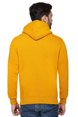 Yellow Relaxed Fit Hooded Sweatshirt For Men By LazyChunks