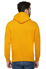 Yellow Relaxed Fit Hooded Sweatshirt For Men By LazyChunks