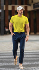 Yellow Polo T Shirt By Lazychunks