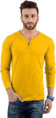 Cotton Full Sleeve Henley Neck Combo T-Shirt, (Pack of 2) T Shirt For Man by LAZYCHUNKS.